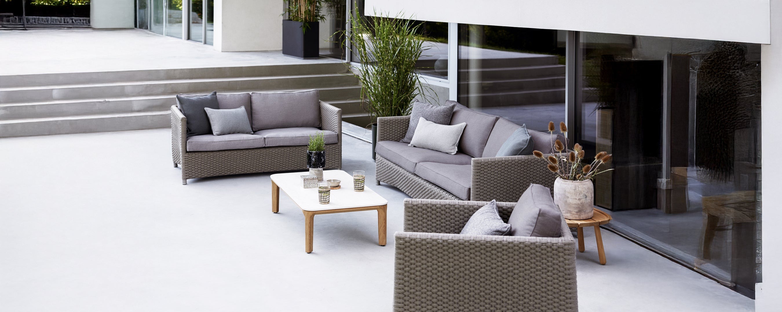 A Cane-line outdoor setting
