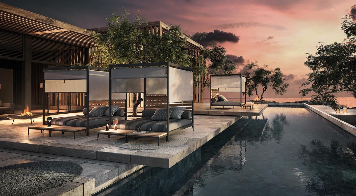 Gloster Grid Cabana collection (Cabana daybed)